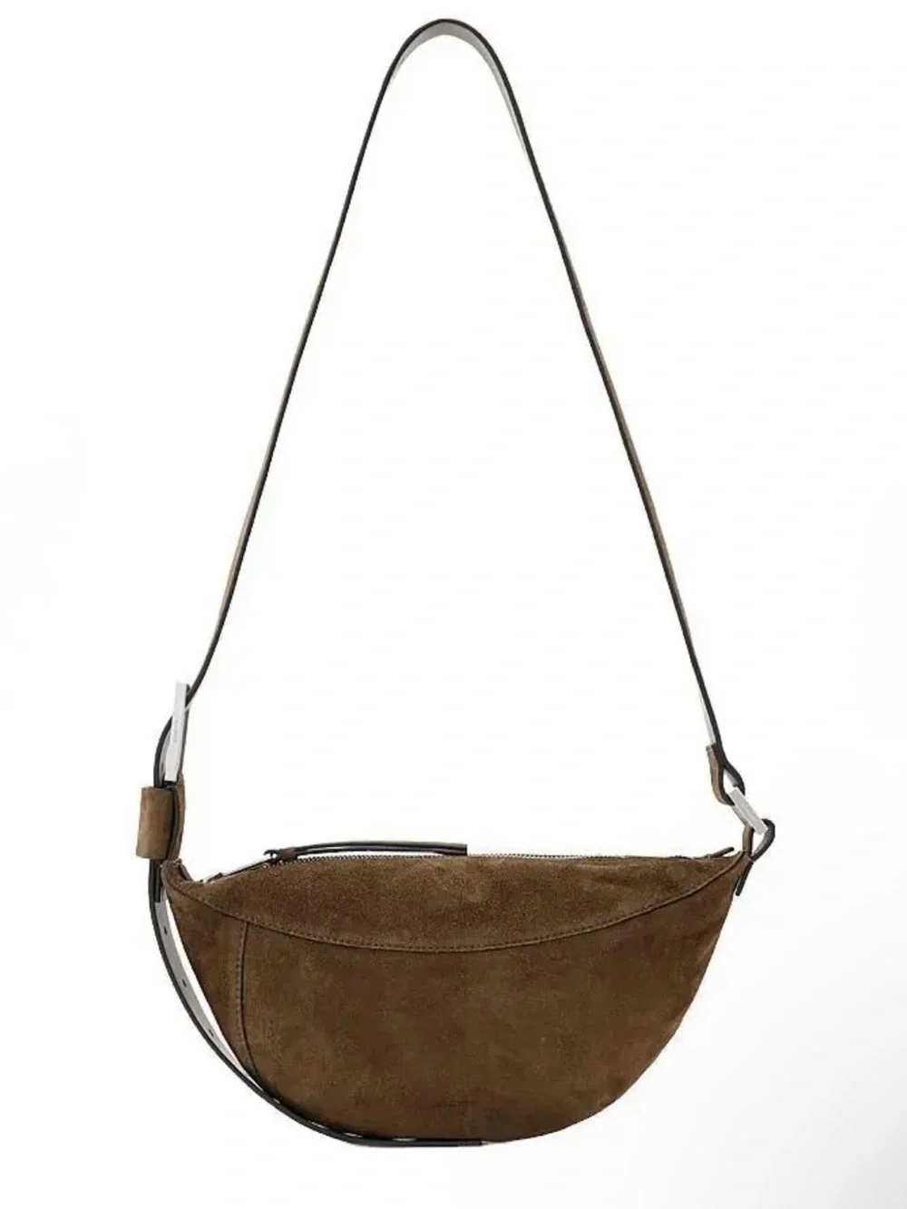 All Saints Brown Suede Crossbody Bag